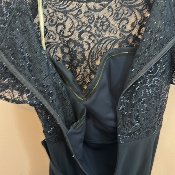 NEW Jenny Packham size 14 Bridesmaid Sequin Top Gown Navy Blue Midnight - Picture 5 of 7